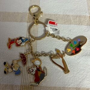 COPY - Disney Parks Ink and Paint Keychain Mickey Sorcerer Jiminy Cricket